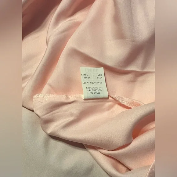 NWT Vtg 1970s Christian Dior Soft Pink Satin Look Lingerie Lace Details - Picture 8 of 13